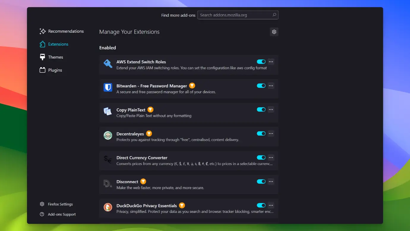 Firefox - Extensive extension support - 02